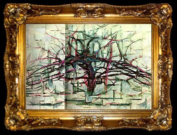 framed  Piet Mondrian horisontellt trad, ta009-2